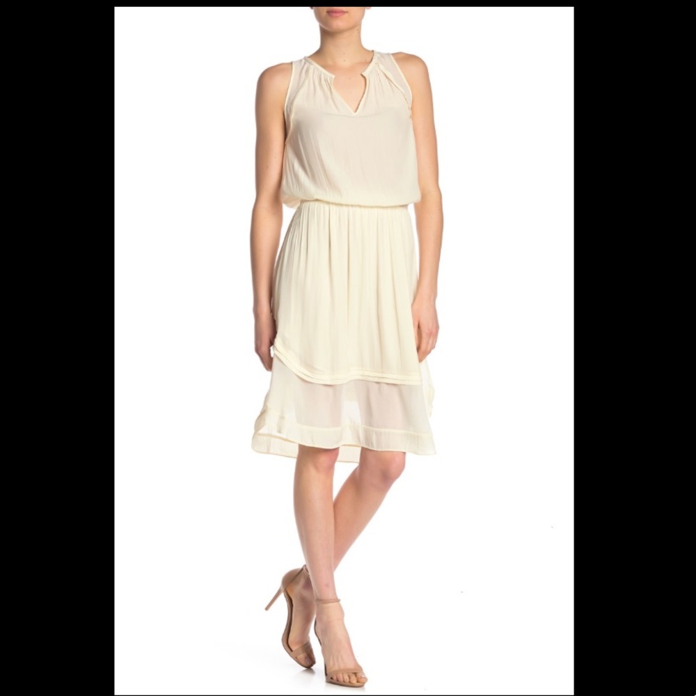Ramy Brook | Quin High- Neck Dress in Cream L